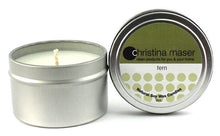 Load image into Gallery viewer, Christina Maser Co. Fern Soy Wax Candle 6 oz. metal tin.
