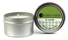 Load image into Gallery viewer, Christina Maser Co. Fir Needle Soy Wax Candle 6 oz metal tin.