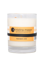 Load image into Gallery viewer, Christina Maser Co. Mandarin Chili Soy Wax Candle 10 oz. glass tumbler.