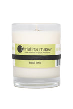 Load image into Gallery viewer, Christina Maser Co. Basil Lime Soy Wax Candle 10 oz. glass tumbler