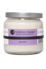 Load image into Gallery viewer, Christina Maser Co. Lavender Soy Wax Candle 16 oz. glass jar.