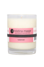 Load image into Gallery viewer, Christina Maser Co. Tuberose Soy Wax Candle 10 oz glass tumbler.