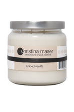 Load image into Gallery viewer, Christina Maser Co. Spiced Vanilla Soy Wax Candle 16 oz glass jar.