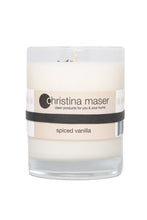 Load image into Gallery viewer, Christina Maser Co. Spiced Vanilla Soy Wax Candle 10 oz glass tumbler.