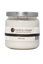 Load image into Gallery viewer, Christina Maser Co. White Tea Soy Wax Candles 16 oz glass jar.