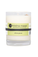 Load image into Gallery viewer, Christina Maser Co. Citrus Grove Soy Wax Candle 10 oz glass tumbler