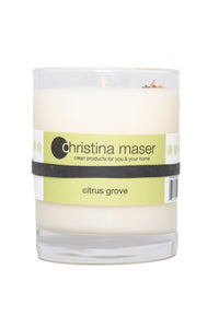 Christina Maser Co. Citrus Grove Soy Wax Candle 10 oz glass tumbler