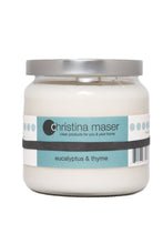 Load image into Gallery viewer, Christina Maser Co. Eucalyptus &amp; Thyme Soy Wax Candle 16 oz. glass jar
