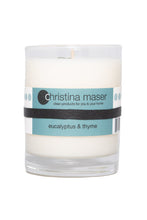 Load image into Gallery viewer, Christina Maser Co. Eucalyptus & Thyme Soy Wax Candle 10 oz. glass tumbler.