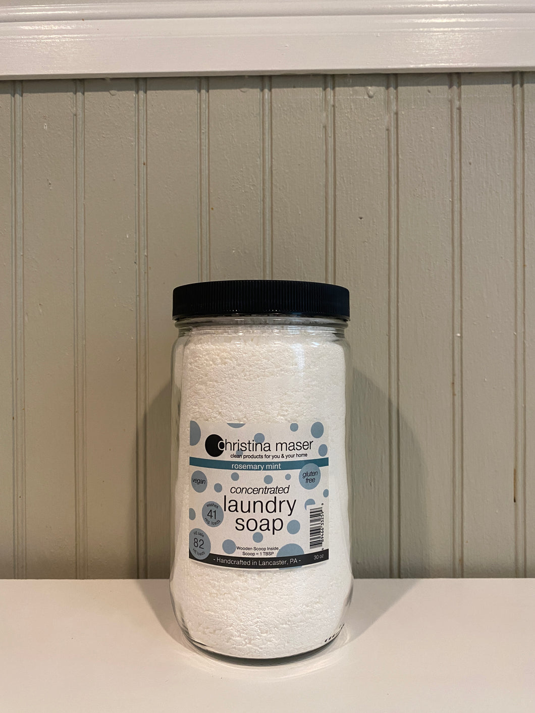 Vegan Laundry Soap Jar - Rosemary Mint
