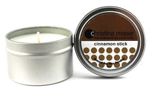Load image into Gallery viewer, Christina Maser Co. Cinnamon Stick soy wax candle 6 oz metal tin.
