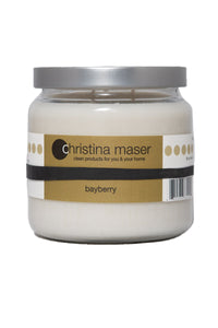Christina Maser Co. Bayberry Soy Wax Candle 16 oz. glass jar.