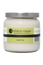 Load image into Gallery viewer, Christina Maser Co. Basil Lime Soy Wax Candle 16 oz. glass jar
