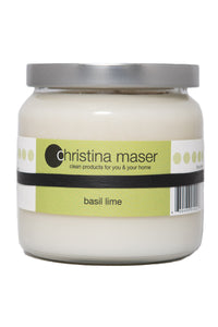 Christina Maser Co. Basil Lime Soy Wax Candle 16 oz. glass jar