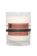 Load image into Gallery viewer, Christina Maser Co. Sweet Italy Soy Wax Candle 10 oz glass tumbler.
