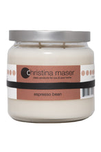 Load image into Gallery viewer, Christina Maser Co. Espresso Bean Soy Wax Candle 16 oz glass jar.
