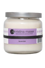 Load image into Gallery viewer, Christina Maser Co. Lavender Soy Wax Candle 16 oz. glass jar.

