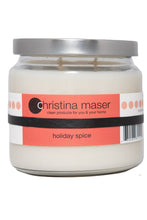 Load image into Gallery viewer, Christina Maser Co. Holiday Spice Soy Wax Candle 16 oz. glass jar.
