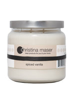 Load image into Gallery viewer, Christina Maser Co. Spiced Vanilla Soy Wax Candle 16 oz glass jar.
