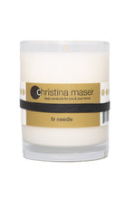 Load image into Gallery viewer, Christina Maser Co. Fir Needle Soy Wax Candle 10 oz. glass tumbler.
