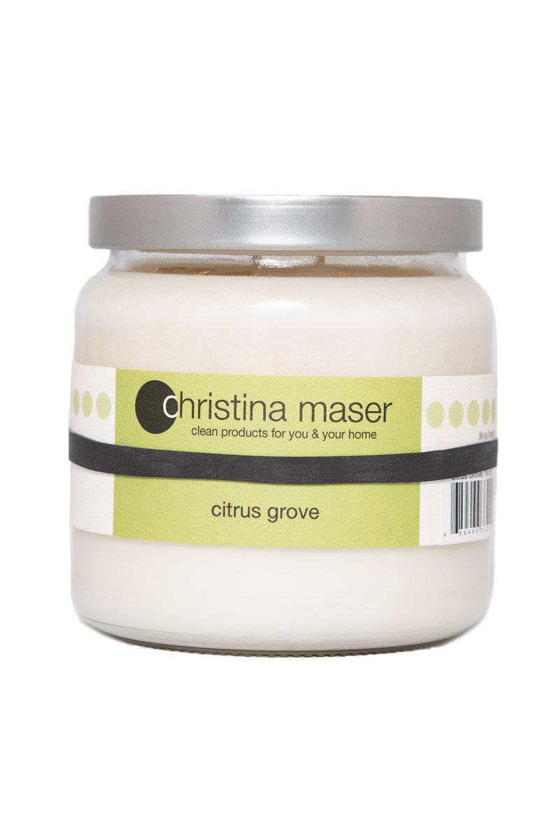 Christina Maser Co. Citrus Grove Soy Wax Candle 16 oz glass jar