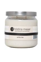 Load image into Gallery viewer, Christina Maser Co. White Tea Soy Wax Candles 16 oz glass jar.
