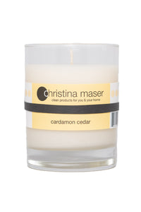 Christina Maser Co. Cardamom Cedar Soy Wax Candle 10 oz. glass tumbler
