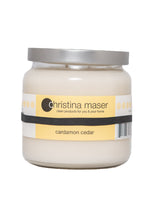 Load image into Gallery viewer, Christina Maser Co. Cardamom Cedar Soy Wax Candle 16 oz. glass jar
