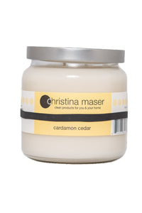 Christina Maser Co. Cardamom Cedar Soy Wax Candle 16 oz. glass jar