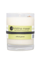 Load image into Gallery viewer, Christina Maser Co. Citrus Grove Soy Wax Candle 10 oz glass tumbler

