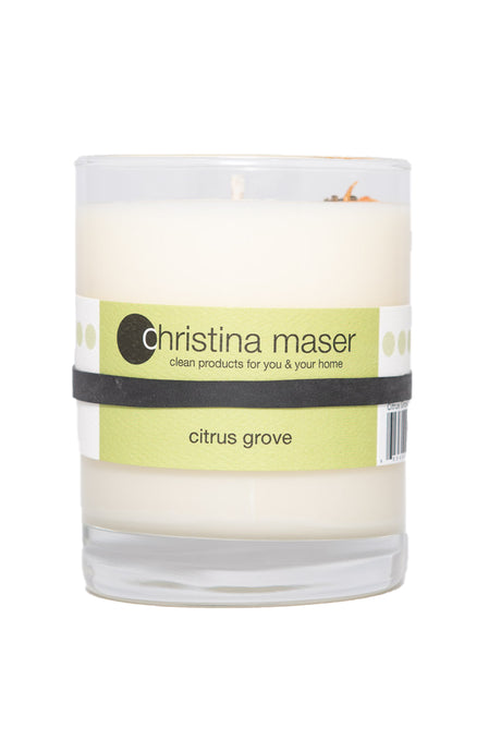 Christina Maser Co. Citrus Grove Soy Wax Candle 10 oz glass tumbler