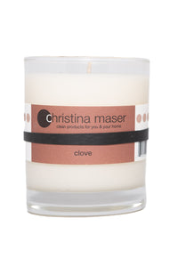 Christina Maser Co. Clove Soy Wax Candle 10 oz. tumbler.